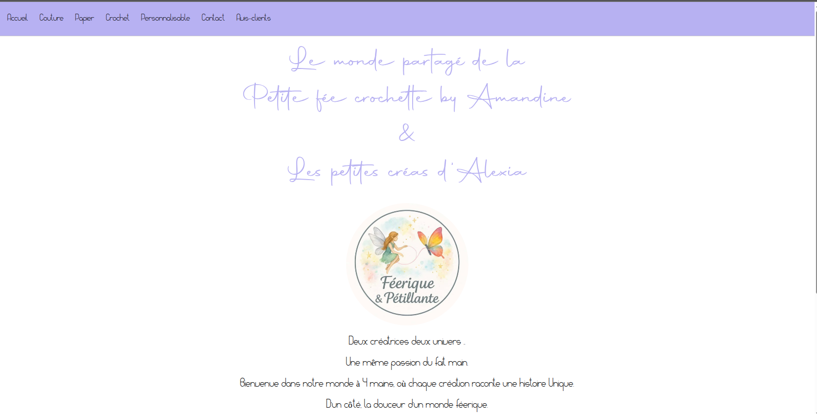 Créations artisanales Féérique et Pétillante