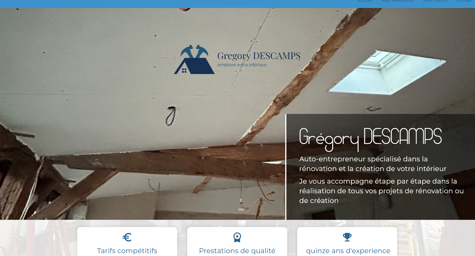 Site entrepreneur en bâtiment